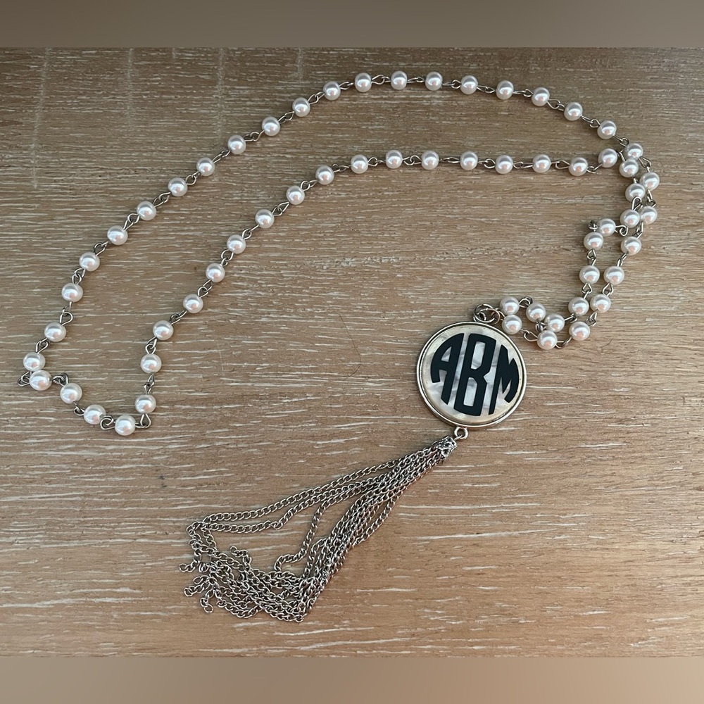 Long Necklace with ‘aBm’ monogram